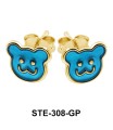 Kids Stud Earring Smile Bear STE-308